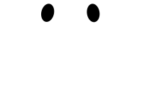 a white frog with black eyes stylized to be popping out of a book
